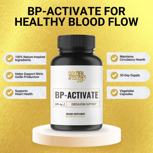 Frasco BP-Activate con cápsulas visibles