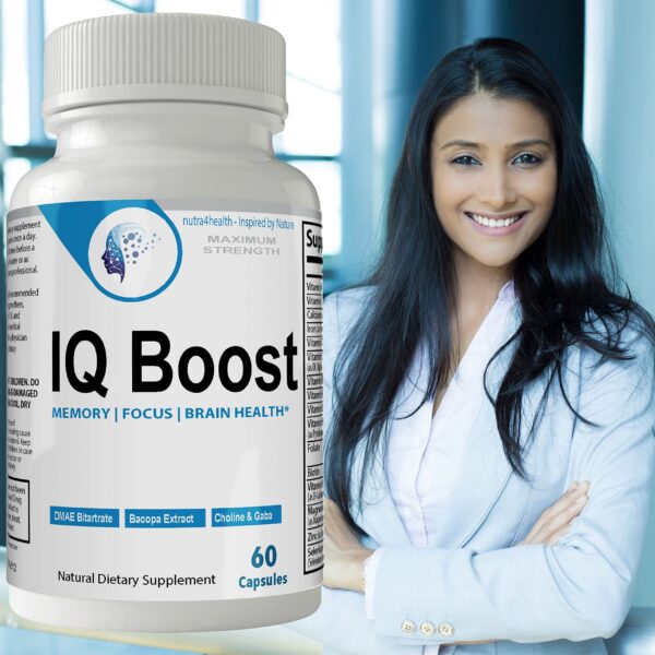 Presentación cápsulas IQ Boost apoyo cognitivo eficaz