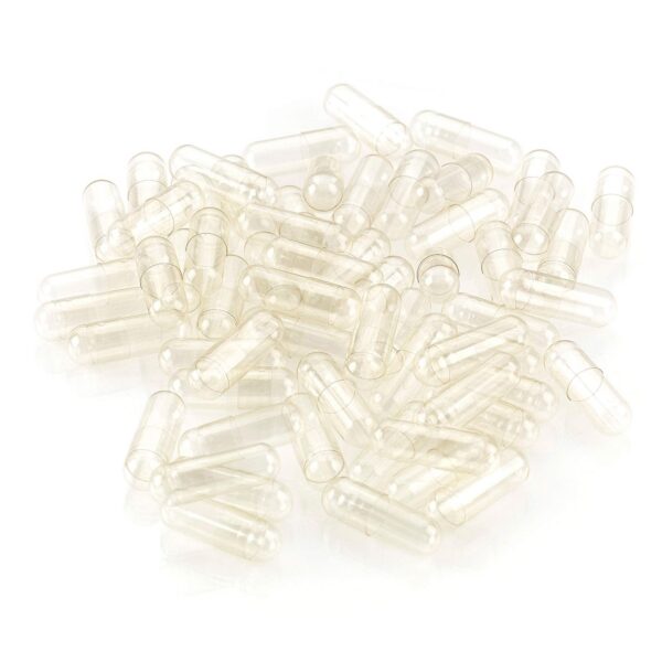 Presentación cápsulas vacías veganas tamaño 0 HPMC