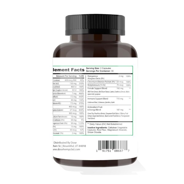 Version 1.0.0 Presentación Dose multivitamínico para mujer 60 cápsulas