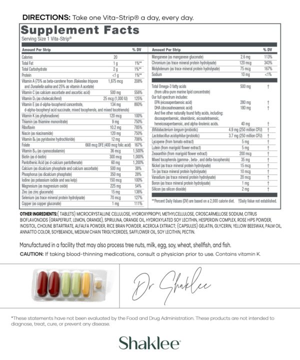 Presentación frontal caja Shaklee Vitalizer Men 30 unidades