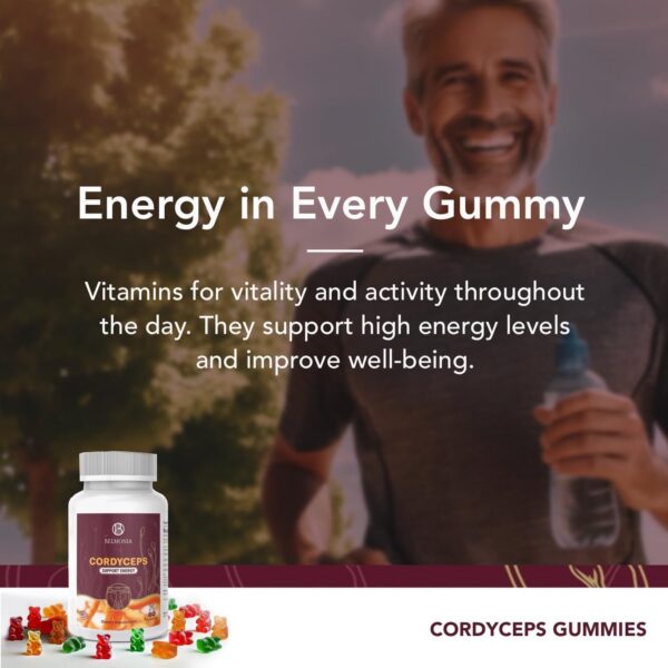 Presentación gomitas energía natural Cordyceps Belmonia