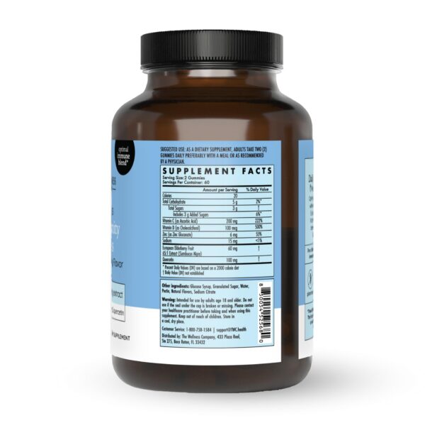 Presentación de gomitas con extracto europeo de saúco negro