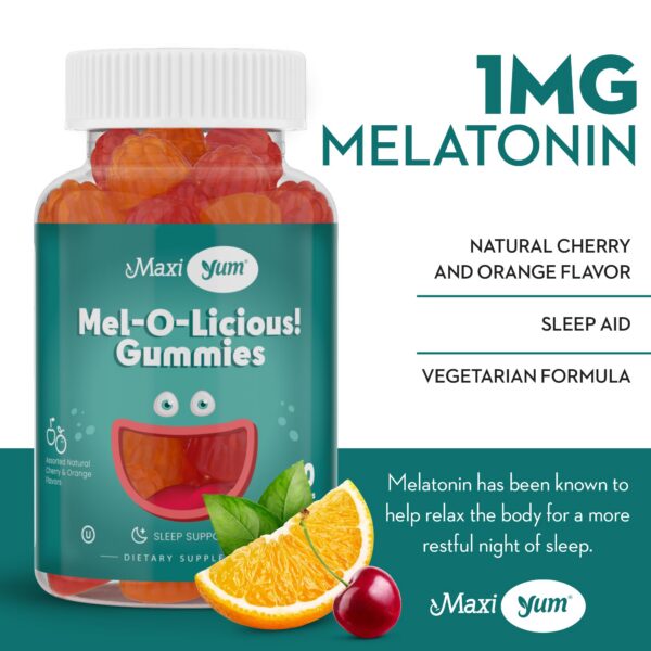 Presentación Gomitas Mel-O-Licious para sueño