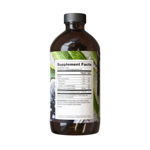 Presentación jarabe Rowe Casa Organics con caja