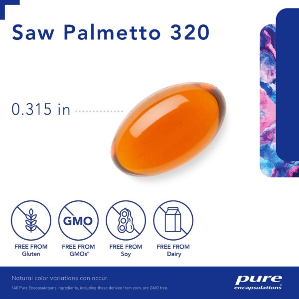 Presentación Pure Encapsulations Saw Palmetto 120 cápsulas