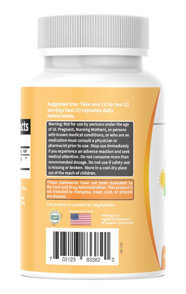 Presentación RaeSun Botanics suplemento energético con cafeína