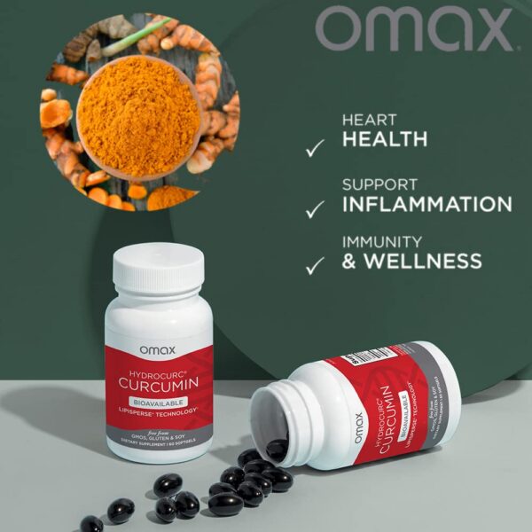Presentación suplemento Omax HydroCurc 60 cápsulas