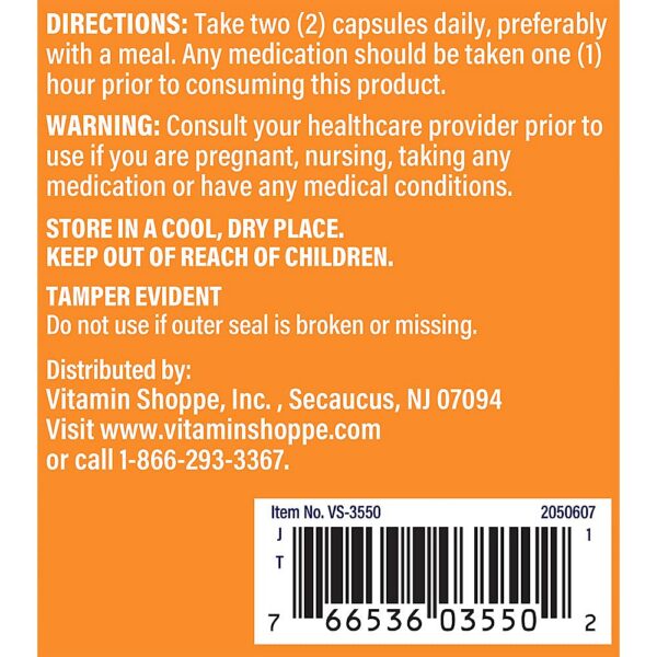 Presentación del suplemento The Vitamin Shoppe carbón activado