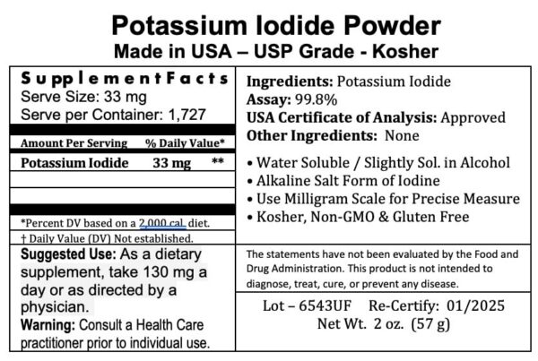 Presentacion de polvo en bolsa sellada