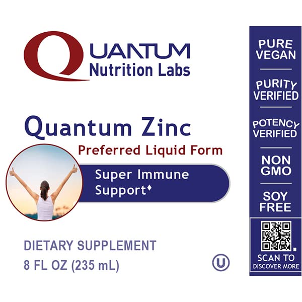 Presentación del producto Zinc líquido Quantum Nutrition