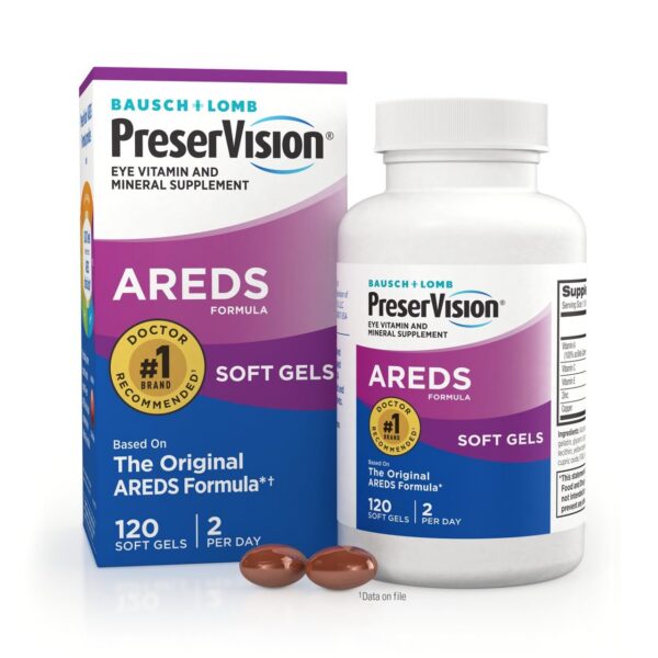 Version 1.0.0 PreserVision AREDS softgels frente al frasco