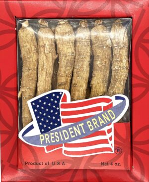 President Brand Ginseng Americano caja 4oz raíz larga quality