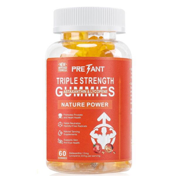 Gomitas PRETANT astaxantina licopeno envase 60 gomitas