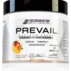 Prevail Pre Workout Powder frente del envase sabor Durazno Mango