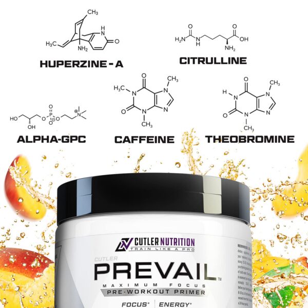 Cucharita de medición y polvo de Prevail Pre Workout