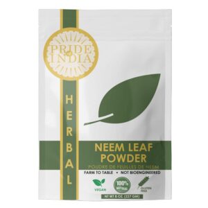 Version 1.0.0 Frasco de polvo de hierba Neem natural de Pride Of India