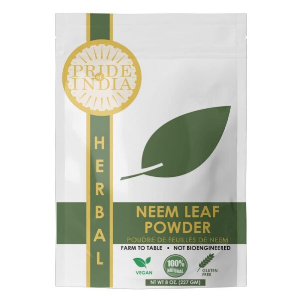 Frasco de polvo de hierba Neem natural de Pride Of India