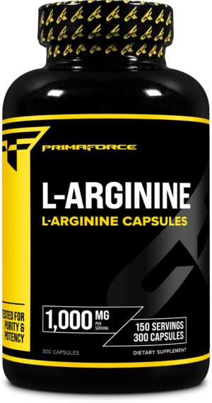 Frente del frasco PrimaForce L-Arginine 1000 mg