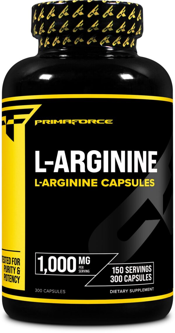 Frente del frasco PrimaForce L-Arginine 1000 mg