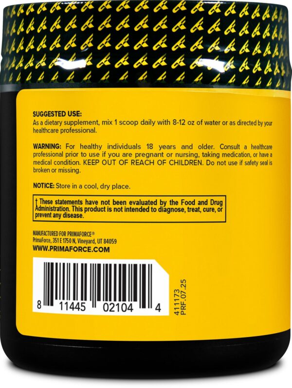 Frasco de polvo HMB sin sabor detalle