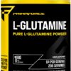Version 1.0.0 Primaforce L-Glutamina en polvo etiqueta frontal
