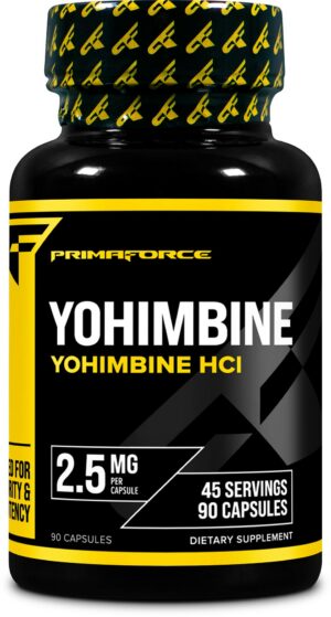 PrimaForce Yohimbina HCl suplemento 90 cápsulas envase frontal