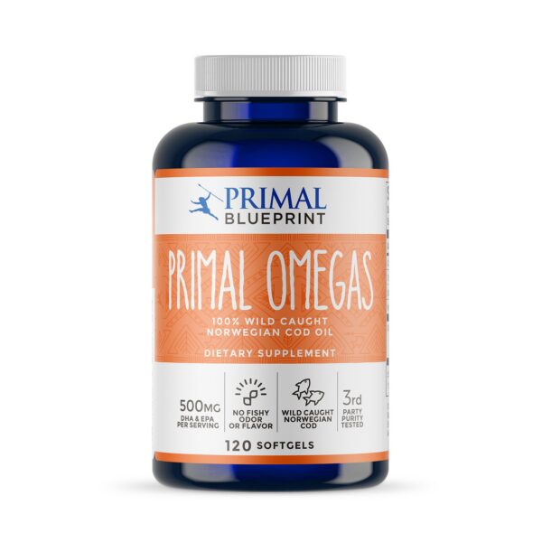 Primal Blueprint Primal Omegas suplemento omega-3 120 cápsulas