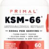 Primal cápsulas Ashwagandha KSM-66 600mg por porción