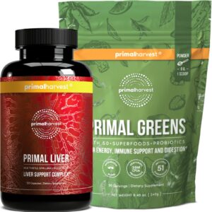 Envase de Primal Harvest Liver & Greens Powder