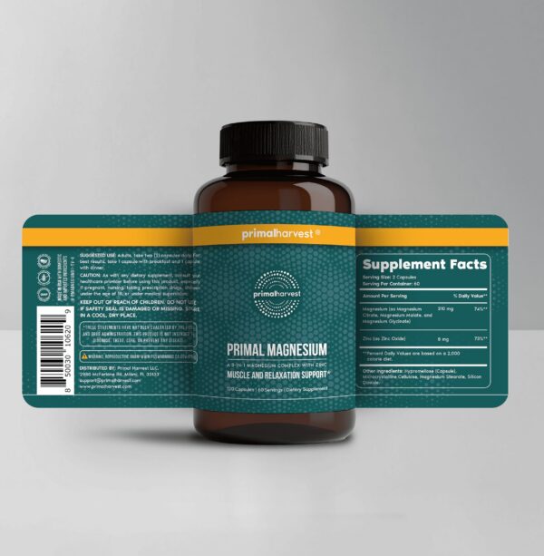 Cápsulas de magnesio Primal Harvest