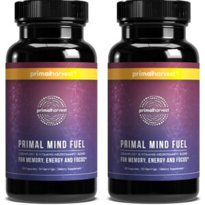 Envase de Primal Harvest Mind Fuel suplemento nootrópico para enfoque
