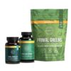Frasco de Primal Harvest con multivitamínico, greens y probiotics