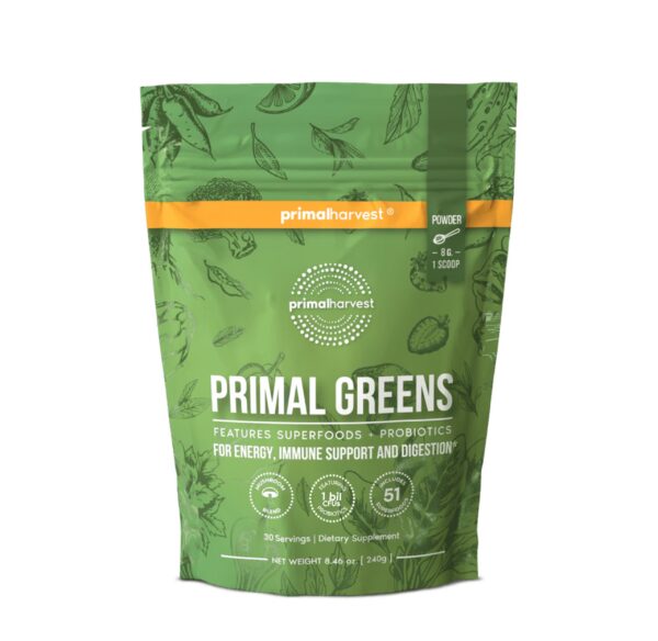 Primal Harvest Super Greens polvo superalimentos verdes con probióticos