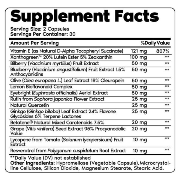 Frasco Primal Vision etiqueta