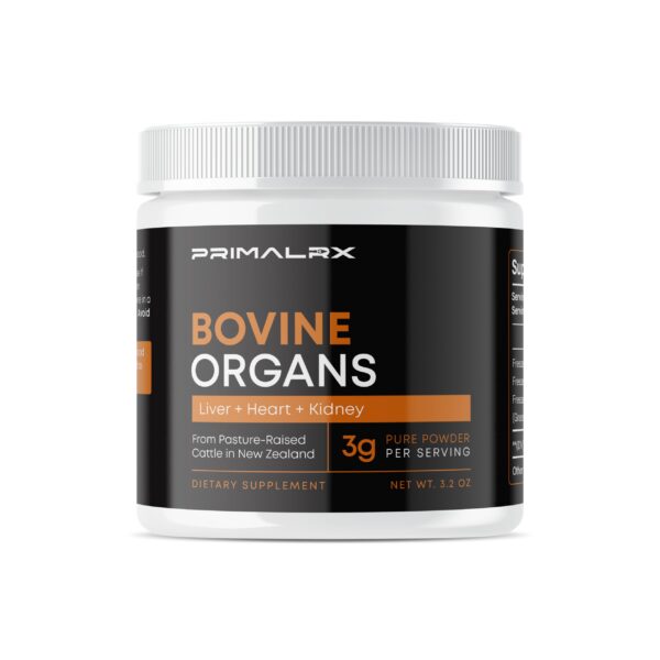 Version 1.0.0 Etiqueta frontal PRIMALRX Órganos bovinos en polvo 90 g