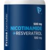 Version 1.0.0 Frontal de frasco Prime Formulas Nicotinamide Resveratrol