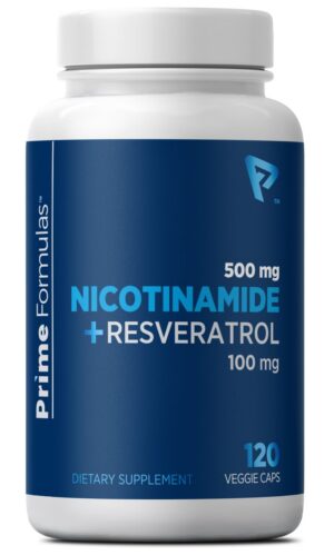 Frontal de frasco Prime Formulas Nicotinamide Resveratrol