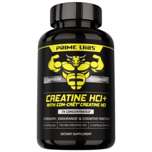 Frasco Prime Labs Creatine HCl Cápsulas