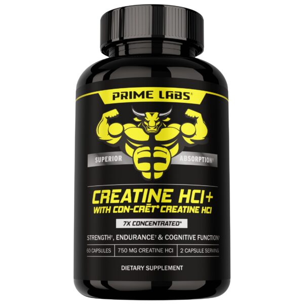 Frasco Prime Labs Creatine HCl Cápsulas