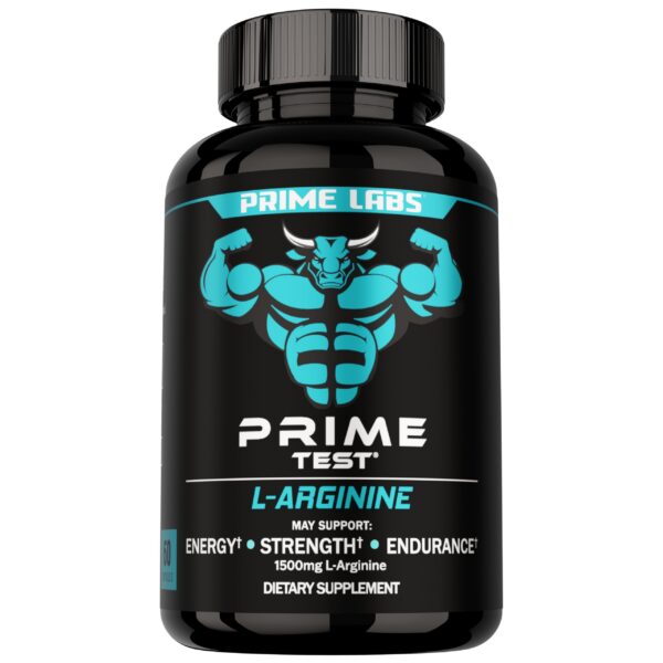 Version 1.0.0 Frasco de Prime Labs L Arginine 1500 mg cápsulas