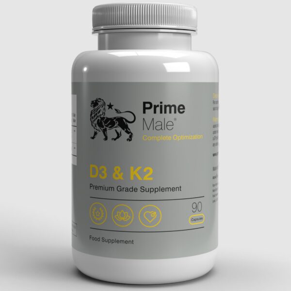 Suplemento Prime Male D3 & K2 para hombres 30+