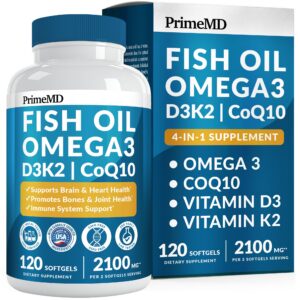 Frasco PrimeMD Omega-3 4 en 1 frontal
