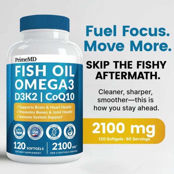 Etiqueta trasera Omega-3 4 en 1