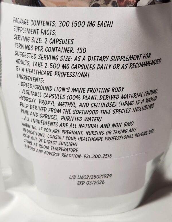 Primer plano de cápsulas de Melena de León mostrando su contenido