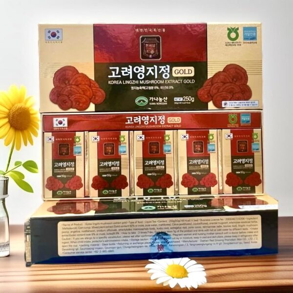 Primer plano del extracto de Reishi Rojo