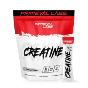 Version 1.0.0 Frasco de Creatina Primeval Labs con etiqueta