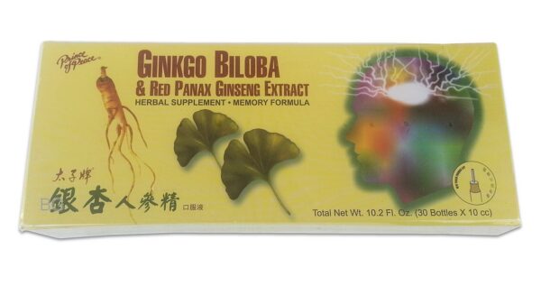 Frasco de suplemento Prince Of Peace Ginkgo Biloba & Red Panax