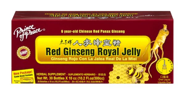 Prince of Peace jalea real ginseng rojo 30 viales frontal