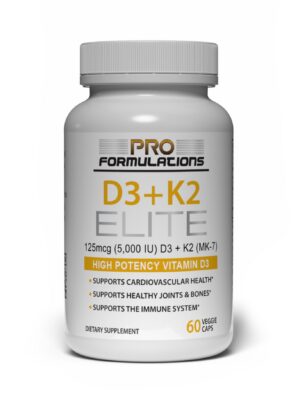 Frasco de Pro Formulations MD D3 K2 Elite